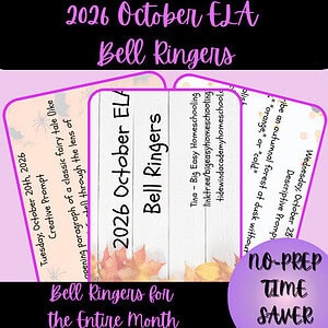 High School 2026 October ELA Bell Ringers