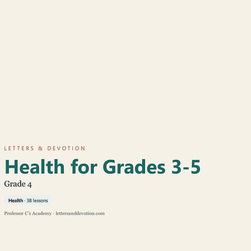 Educational resource for grades 3-5 focusing on health topics, featuring a clean design with text and a small health icon.