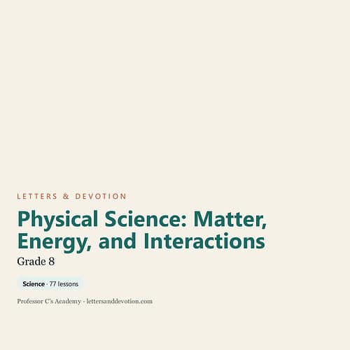 letters-devotion-g8_physical_science_matter_energy_and_interactions.jpg Cover page of Grade 8 Physical Science textbook focusing on matter, energy, and interactions for homeschool science curriculum.