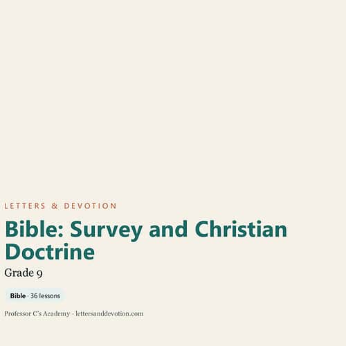 Bible survey and Christian doctrine lesson for Grade 9 from Homeschool Resource Co.