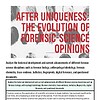 original-12020770-1.jpg Book cover titled 'After Uniqueness: The Evolution of Forensic-Science Opinions' with red and black text on a white background.