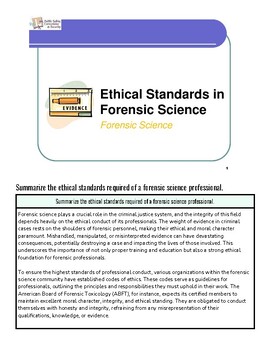 Ethical standards in forensic science infographic highlighting key principles and evidence integrity.