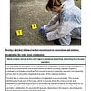 original-12026571-1.jpg Crime scene investigator collecting evidence with yellow markers at an outdoor crime scene.