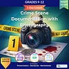 original-12046571-1.jpg Homeschool resource for crime scene documentation with photography, including a camera, evidence markers, and forensic tools for grades 9-12.