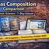 original-12062705-1.jpg Glass composition comparison for forensic science with test tubes and a tablet showing analysis results.