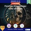 original-12091187-1.jpg Forensic entomology lesson on the time of death featuring a skull, insects, and scientific tools for high school biology education.