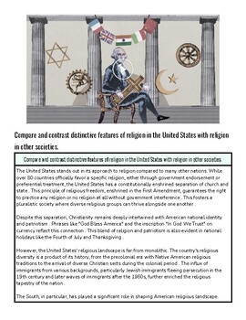 original-12135673-1.jpg Historical American scene with patriotic symbols and diverse religious icons, including flags, a star of David, and a cross, representing religious diversity in the United States.
