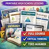 original-12148186-1.jpg Sociology homeschool curriculum bundle with printable high school lessons, including full course, critical thinking, and TEKS aligned materials.