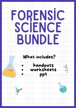 original-12148257-1.jpg Forensic science educational bundle includes handouts worksheets and a PowerPoint presentation for engaging science lessons.