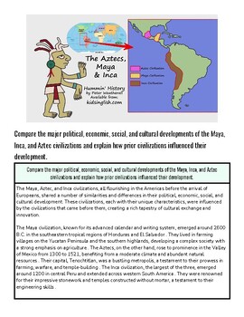 original-12176658-1.jpg Map comparing the political, social, and cultural developments of the Mayan, Inca, and Aztec civilizations in Latin America.