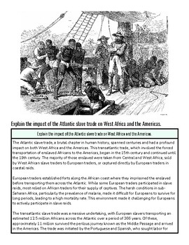 Historical illustration of Atlantic slave trade showing enslaved Africans and European traders on a ship deck.