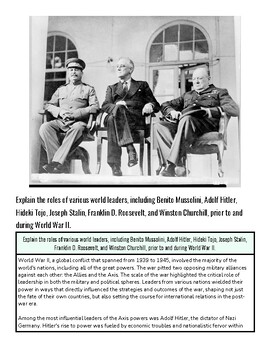 Historical photo of three men seated outdoors, including Adolf Hitler, with a building in the background.