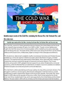 original-12208602-1.jpg Map illustrating major events of the Cold War, including the Korean War, Vietnam War, and alliances from 1988.