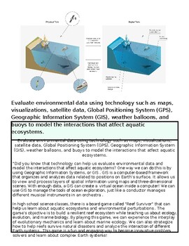 Environmental data visualization with maps, weather balloons, and satellite images for ecosystem analysis.