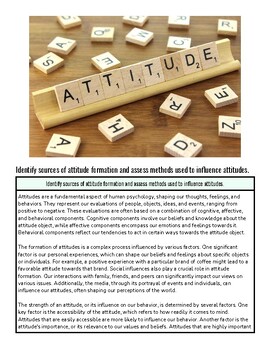 Scrabble tiles spelling 'ATTITUDE' with scattered letter tiles around, symbolizing attitude and mindset.