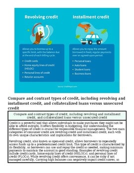 original-12608799-1.jpg Comparison of revolving and installment credit types with features and differences.