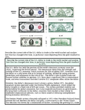 Close-up of U.S. dollar bills from 1914 and 1928, showing different denominations and designs.