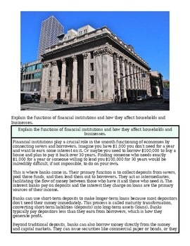 Historic bank building with classical architecture featuring tall columns and ornate details, located in an urban setting with modern skyscrapers in the background.