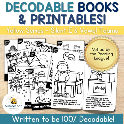 Decodable Adventures Series 100% Decodable Books & Pages Vowel Teams Silent E