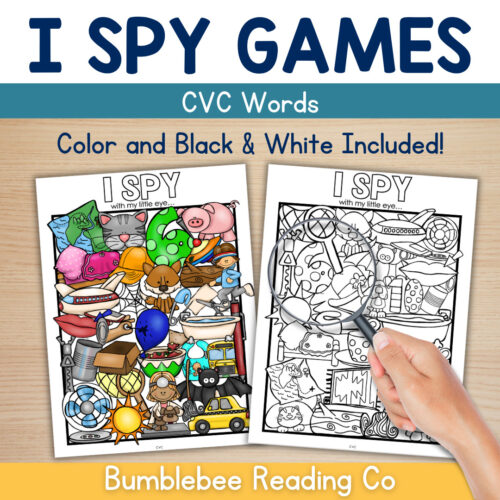 I Spy Printables for Phonological Awareness (CVC Words) - NO PREP!