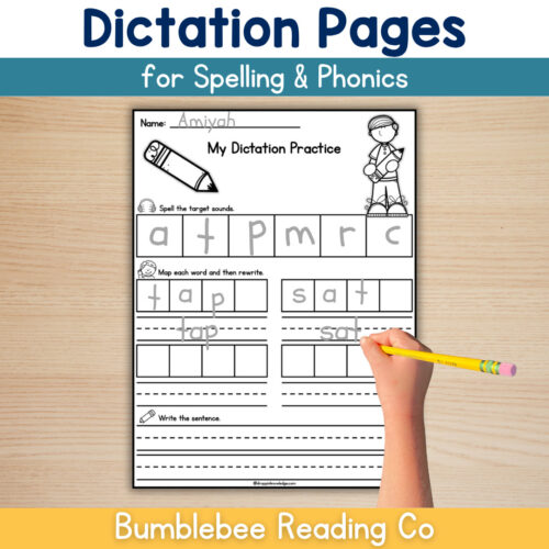1 Spelling Dictation Blank Template Pages Sheets - Seasons Holidays Phonics