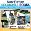 1 Collection of non-fiction decodable books from Homeschool Resource Co featuring animal-themed titles like Skunks, Sloths, and Pond.