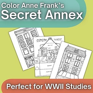 Color Anne Frank's Secret Annex - WWII - Holocaust