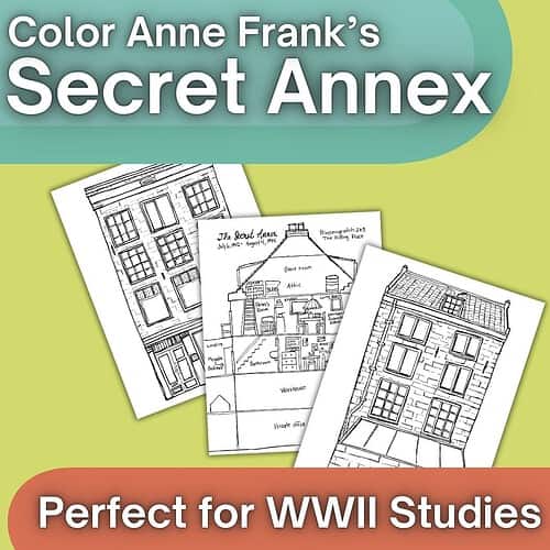 1 Color Anne Frank's Secret Annex - WWII - Holocaust