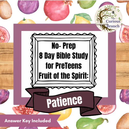 10 Bible Study for PreTeens | No Prep | Fruit of the Spirit | Patience