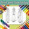 Print and Use Homeschool Coloring Pages Homeschool coloring pages featuring wise men for educational and creative activities.