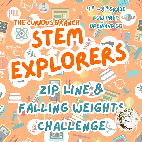 11 STEM CHALLENGE Zip Lines and Falling Weights Challenge | 3rd-8th Grade | Low Prep