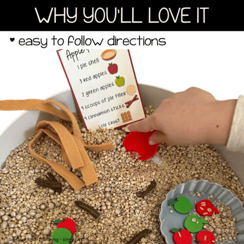 11 Apple Pie Sensory Cards | Fall Sensory Activity | Dramatic Play