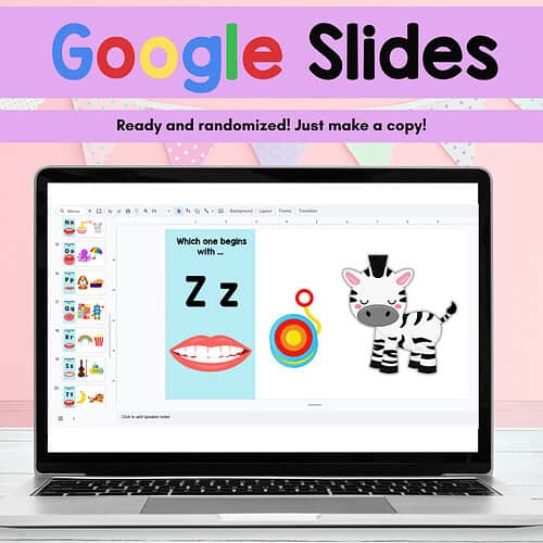 12 Phonics Practice Beginning Sounds Google Slides Set 2