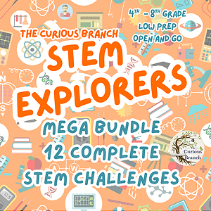 STEM CHALLENGE MEGA BUNDLE | 12 COMPLETE CHALLENGES | 3rd-8th Grade | Low Prep