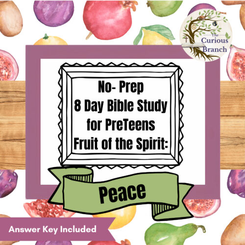 14 Bible Study for PreTeens | No Prep | Fruit of the Spirit | Peace