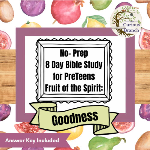 16 Bible Study for PreTeens | No Prep | Fruit of the Spirit | Goodness