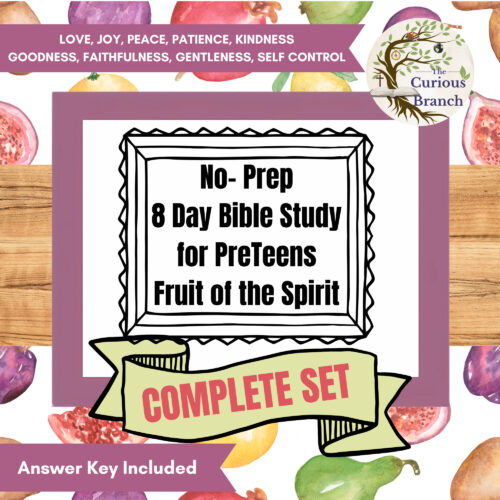 17 Bible Study for PreTeens- No Prep- Fruit of the Spirit- FULL SET BUNDLE