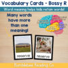 2 Bossy R Vocabulary Cards Phonics Comprehension Meaning