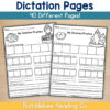 2 Spelling Dictation Blank Template Pages Sheets - Seasons Holidays Phonics