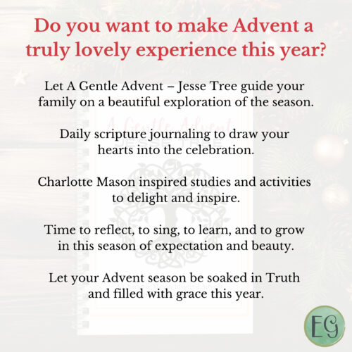 Inspirational Advent message encouraging family reflection, scripture journaling, and celebrating the season with grace and truth.