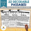 2 Educational printable reading passages for grades 1-4, including decodable stories and phonics practice from Homeschool Resource Co.