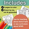 2 Color Anne Frank's Secret Annex - WWII - Holocaust