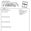 Homeschool Resource Co. Educational Evidence Log Educational evidence log for homeschooling with case file and evidence bag illustration.
