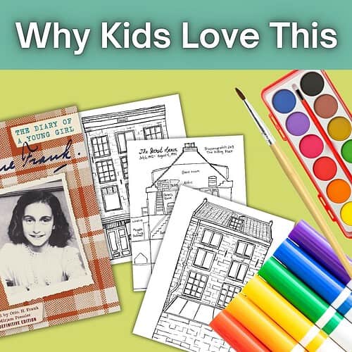 3 Color Anne Frank's Secret Annex - WWII - Holocaust