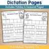 3 Spelling Dictation Blank Template Pages Sheets - Seasons Holidays Phonics