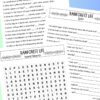 3 Homeschool Resource Co. rainforest-themed educational quiz and word search for kids.