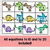 35 Dinosaur Volcano Addition Within 20 Math Game Center