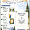 Junior Park Explorer Guide Kids engaging with a storytelling press National Park mini-studies poster, featuring colorful illustrations of nature, trees, and a backpack.