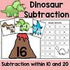 37 Dinosaur Volcano Subtraction Within 20 Math Game Center
