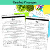 4 Latin Roots Morphology Matrix & Word Sums with Reading Passages 5th 6th Grade